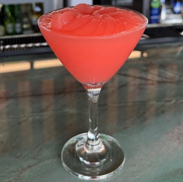 Peach Bellini Daiquiris.