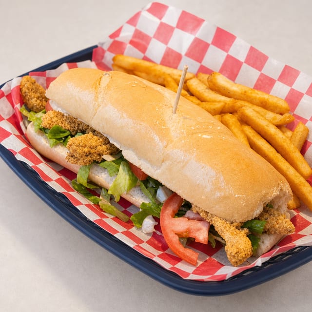 9" Catfish Po-Boy Basket.