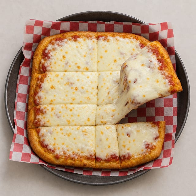 Flat Bread Cheese Pizza.