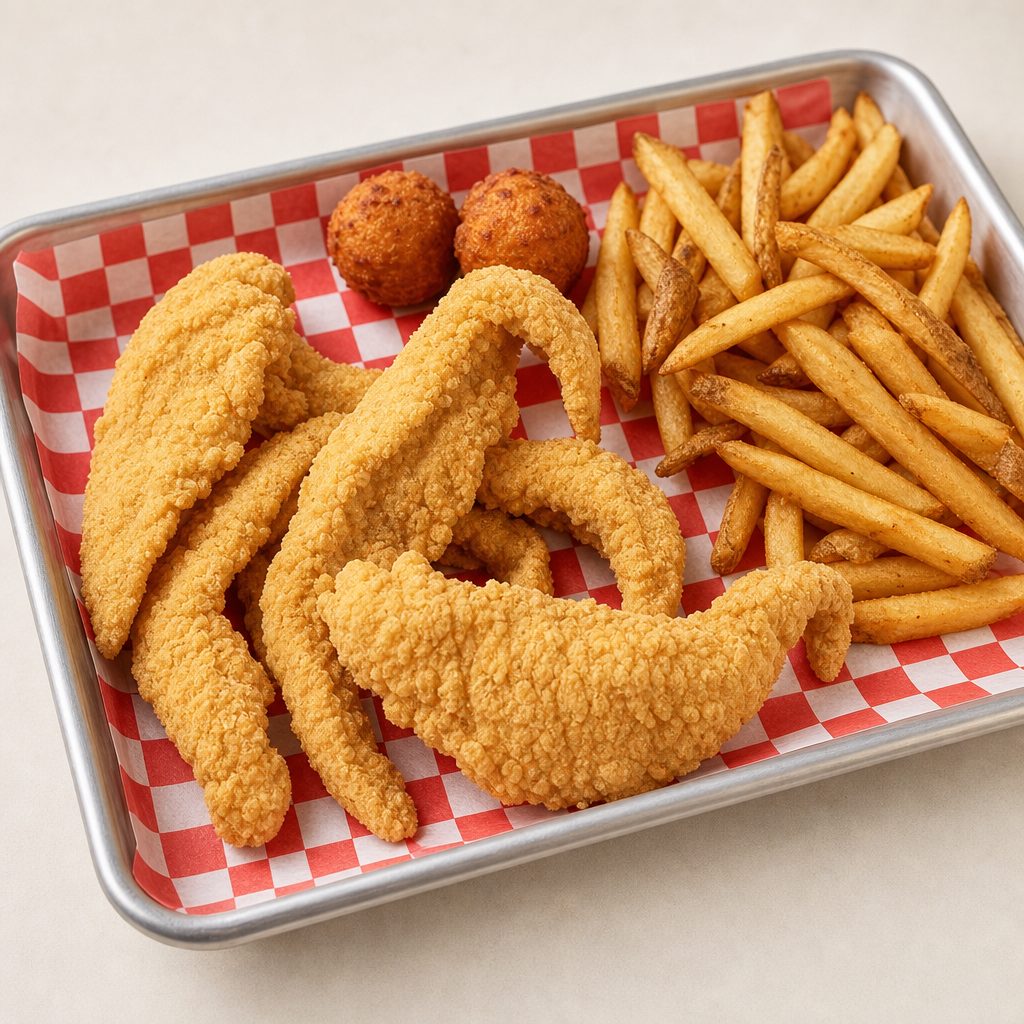 Momma's 3pc Catfish Basket.