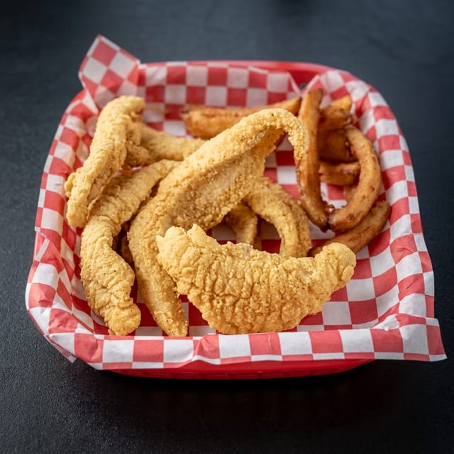 Momma's 3pc Catfish Basket.